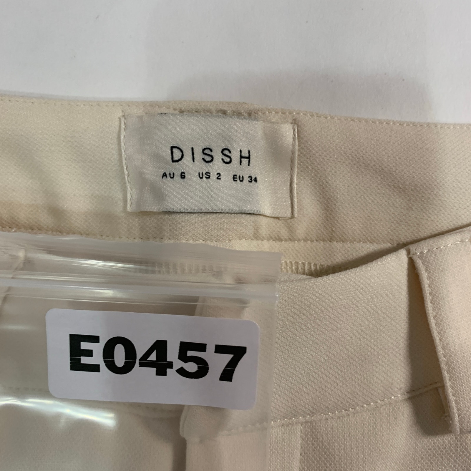 Dissh Willa High Waisted Cargo Pants 2 Cream Ivory Wide Leg Clean Girl Norm — image 3 of 8